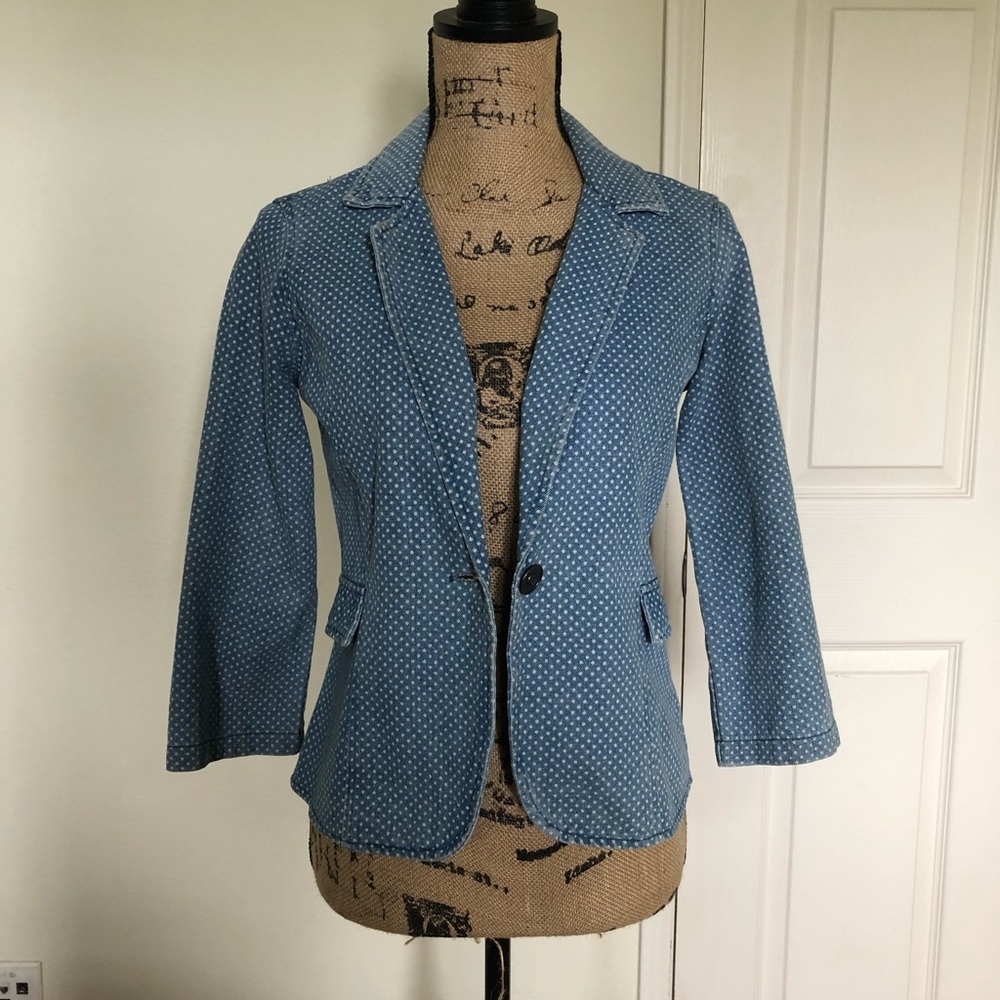 Polka dot blazer, size small